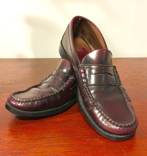 Mocasines de centavo GH Bass Weejun. de vestir cuero borgoña. 10,5. Usado. | eBay