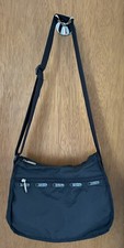 LeSportsac Black Adjustable Strap Crossbody Bag Purse VINTAGE Made in USA EUC