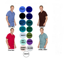 Landau Unisex Scrubs Essentials V-Neck Tops 7502 NWT