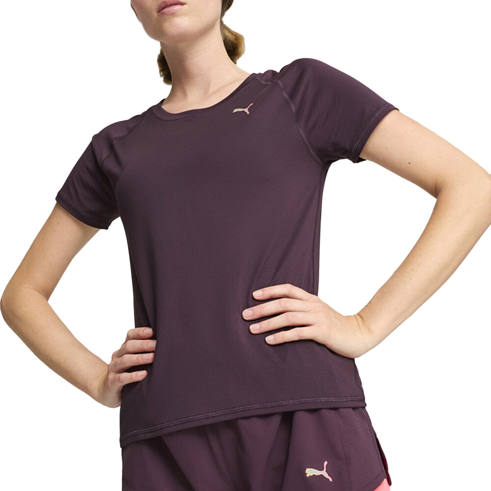 Puma Run Cloudspun Crew Neck Short Sleeve Athletic T-Shirt Womens Size L  Casual