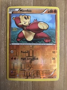 Pokemon TCG Mienfoo 69/101 Reverse Holo Common BW Noble Victories DMG
