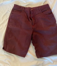 Vintage Sostanza Contemporary Apparel jorts/ short maroon/ red distressed  36