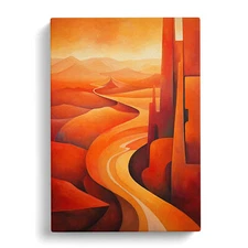 Desert Abstract Canvas Wall Art Print Framed Picture Decor Living Room Bedroom