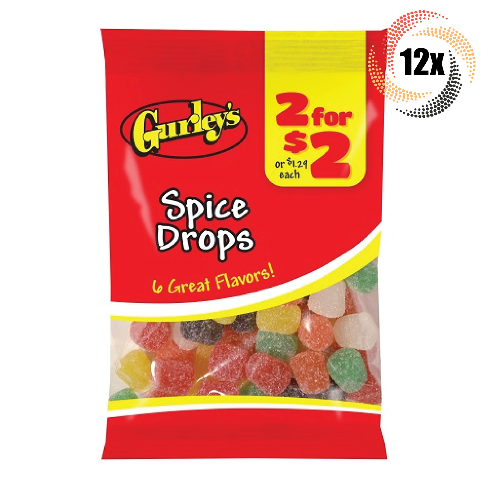 12 пакетиков Gurleys Spice Drops с различными вкусовыми добавками 4 унции Быстрая доставка 4890₽