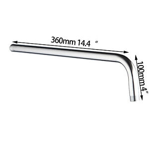 e-BUB 45cm Stainless Steel Round Wall Mounted Rainfall Shower Arm 4 Shower Head
