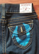 TRUE RELIGION BOOT CUT made in USA JEANS SZ 27 99% cotton