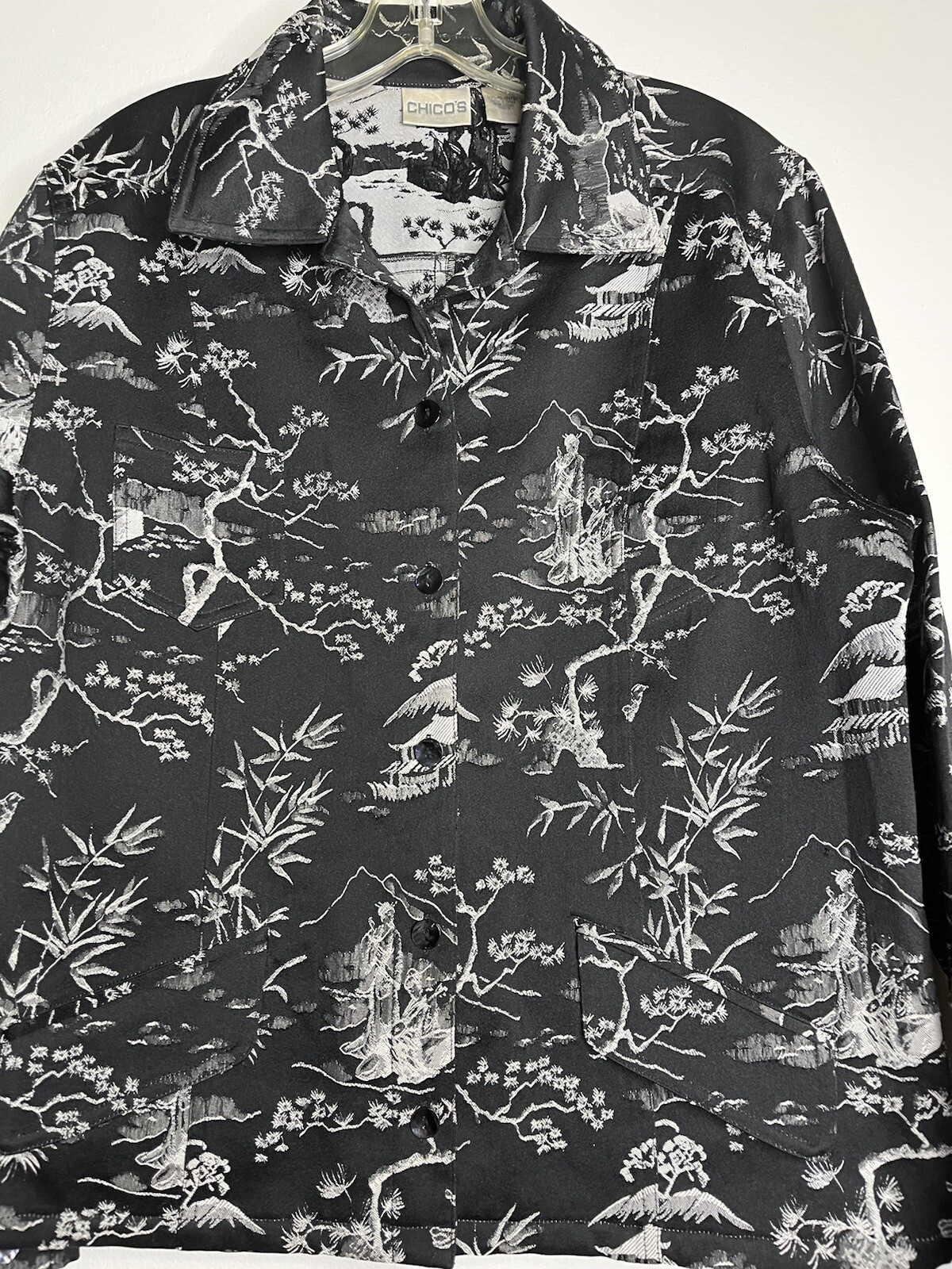 Chicos Jacket Women's Large Snap Button Blazer Ja… - image 5