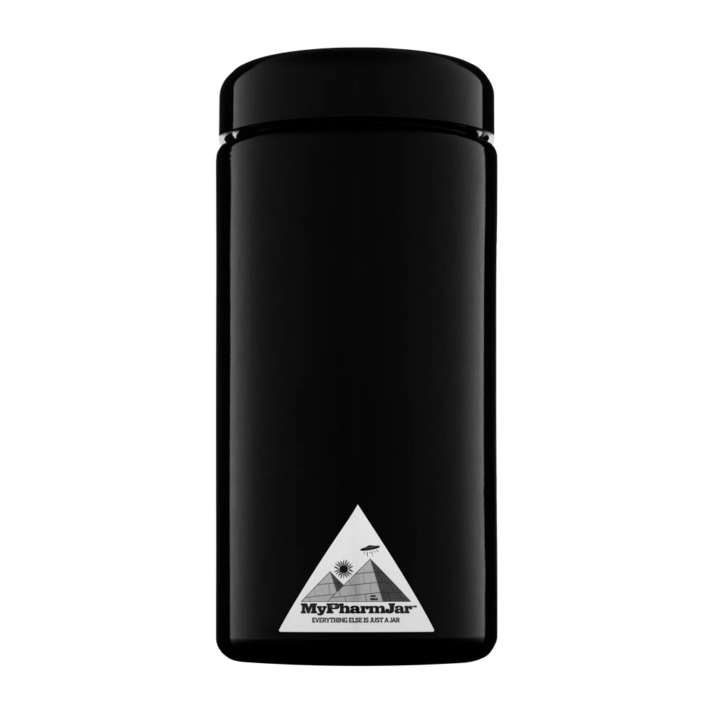Mypharmjar - 1 Liter Miron Glass Storage Jar- Biophotonic Glass - Air tight