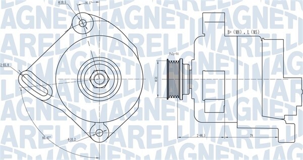 MAGNETI MARELLI 063731886010 Alternator for ALFA ROMEO,FIAT,LANCIA