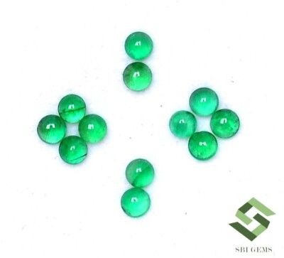 3 mm Natural Emerald Round Cabochon Lot 12 Pcs 1.37 CTS Untreated Loose Gemstone