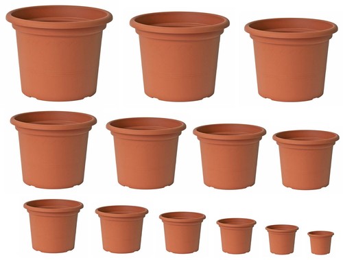 Blumentopf 20 cm rund terrakotta Blumenkübel Topf Blumentöpfe Töpfe
