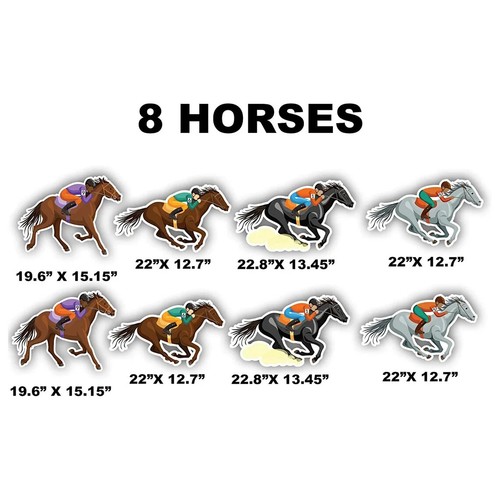Derby Day Pathway Markers, 16pc Yard Sign Set, Horse Derby Decorations - 第 2/8 張圖片