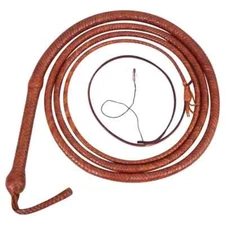 Ardour Crafts Kangaroo Hide 04 to 12Feet Long 16 Plaits Bull Whip