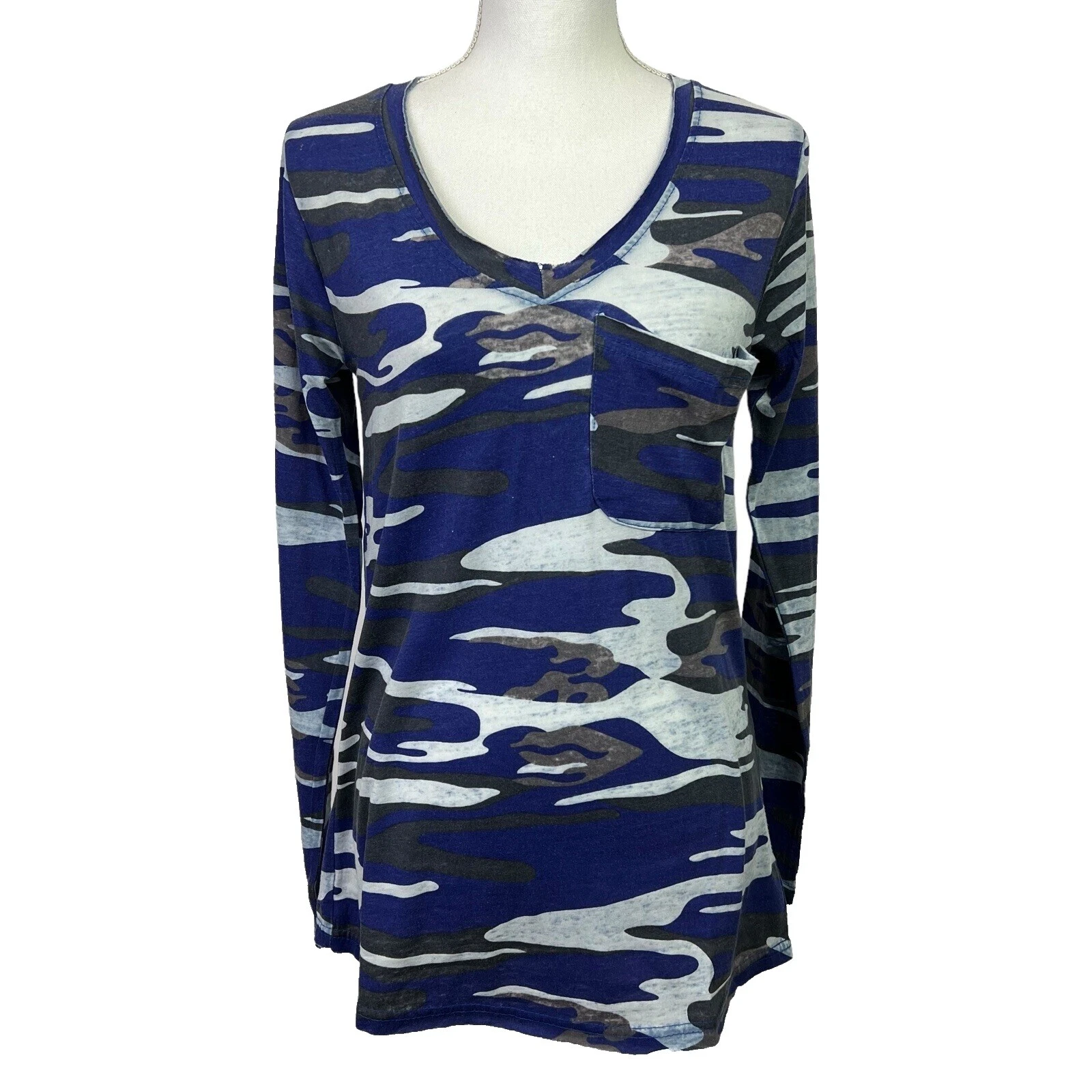 Polyester Camouflage Tops for Women