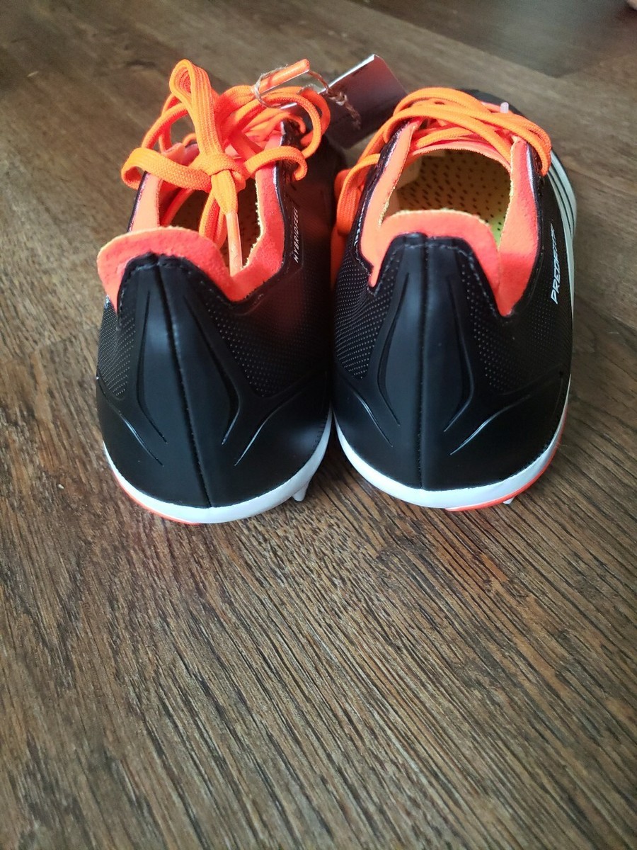 Size 6 Adidas Predator League FG Soccer Cleats Black White Orange
