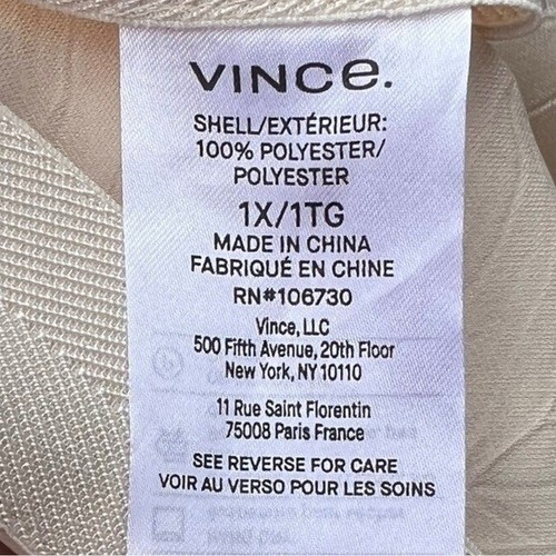 🌻NEW NWOT Vince Cream Satin Bias Pants Size 1X - Picture 12 of 13