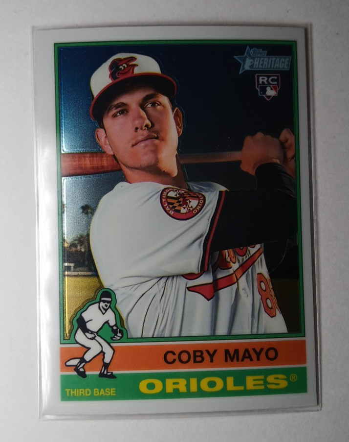 2025 Topps Heritage⚡Coby Mayo⚡Chrome Parallel Rookie Card #340 Orioles