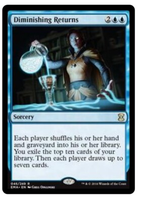 Diminishing Returns + 10 Random Rares MTG Magic the Gathering Gift Set Lot