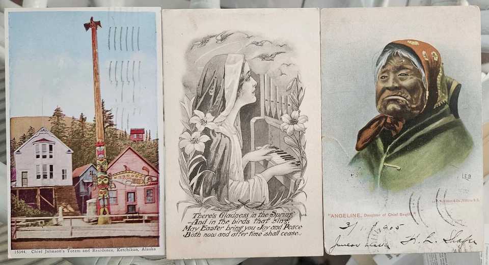 Juneau, Alaska Postmarked Photo Postcards (17) - Part of the Gimelson Collection - Image 3 of 4