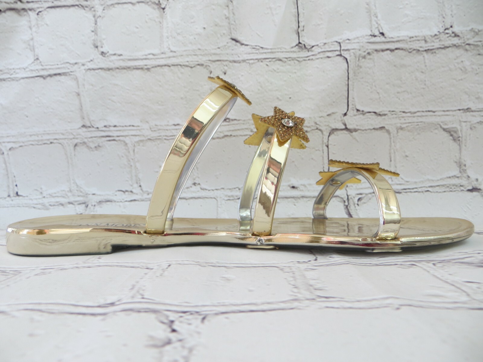 PANTOFOLA D’ORO Sandalo Jelly ""Napoli"" donna slide triple cinturini slip on con stelle Ann Altro