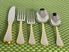 Yamazaki TASHA GOLD Stainless Glossy Gold Accent Flatware Smart Choice B2G