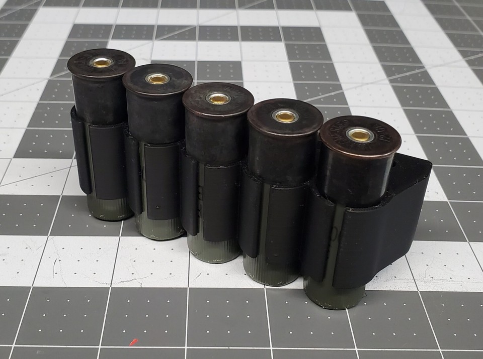 5 Shell Tactical Shotgun 12 Gauge Shell Ammo Holder with Vest / Belt ...