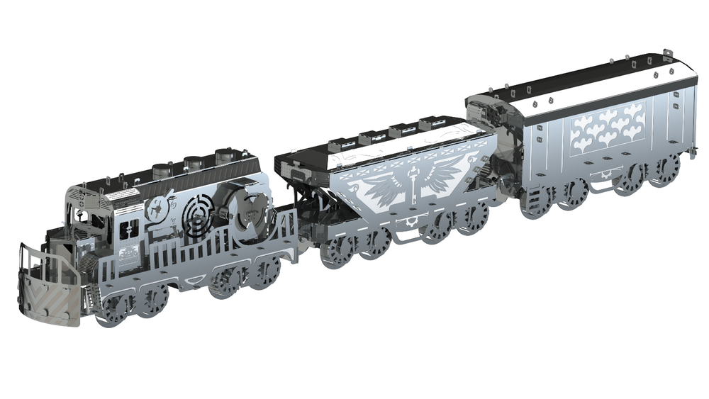 Freight Train HEAVY LOCO mechanical DIY model kit