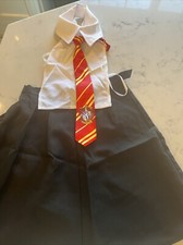Deluxe Herimoine Costume Hogwarts. Shirt, Tie, and Skirt Only. Kids Medium