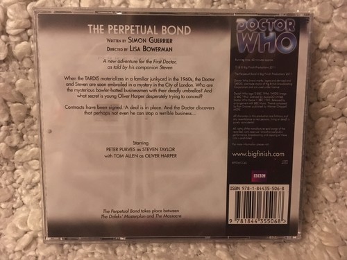 Doctor Who Big Finish Companion Chronicles 5.08 The Perpetual Bond CD - Picture 2 of 2