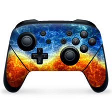 Nintendo Switch Pro Controller Skin Decal Vinyl Wrap - Fire and Ice