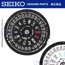 Seiko SII NH36 Watch Movement Crown @ 4 Drop-in Ready Black Spacer Kanji Spanish