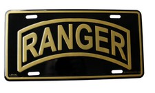 Army Ranger Tag Military License Plate 6 x 12 inches Made in the USA