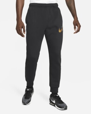 mens black and gold nike sweatsuit