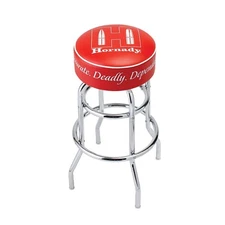 Hornady Reloading Man Cave/Garage Bench Stool. Red/Chromed Steel/Vinyl #99103