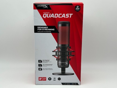 HyperX QuadCast Electret USB Condenser Microphone, Black/Red - 4P5P6AA - Picture 6 of 6