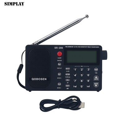 QODOSEN SR-286 FM/LW/MW/SW Radio Ultra-High Sensitivity Multi-band Radio