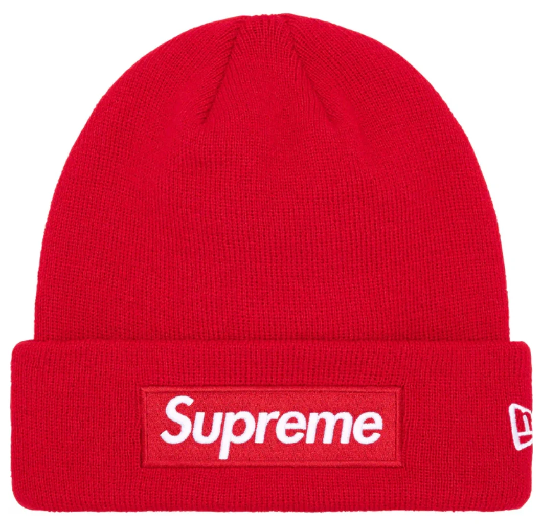 SUPREME NEW ERA BOX LOGO BEANIE (RED) FW23 BIG LOGO S LOGO CASHMERE WOOL