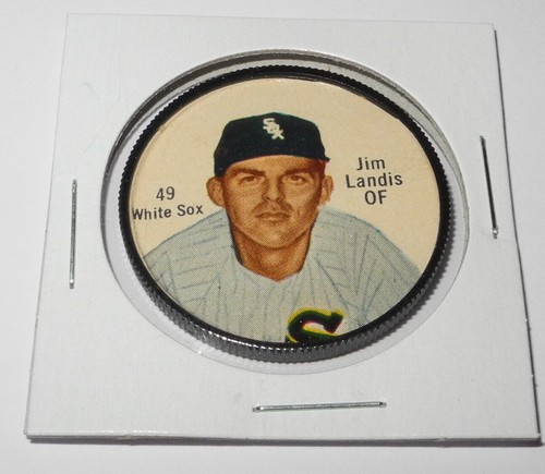 1962 Salada Junket Baseball Coin Pin 49 Jim Landis Chicago White Sox Near Mint