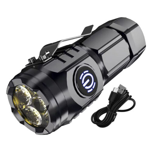 LED Flashlight Outdoor Emergency Flashlight USB Charging Mini Strong Light Flash