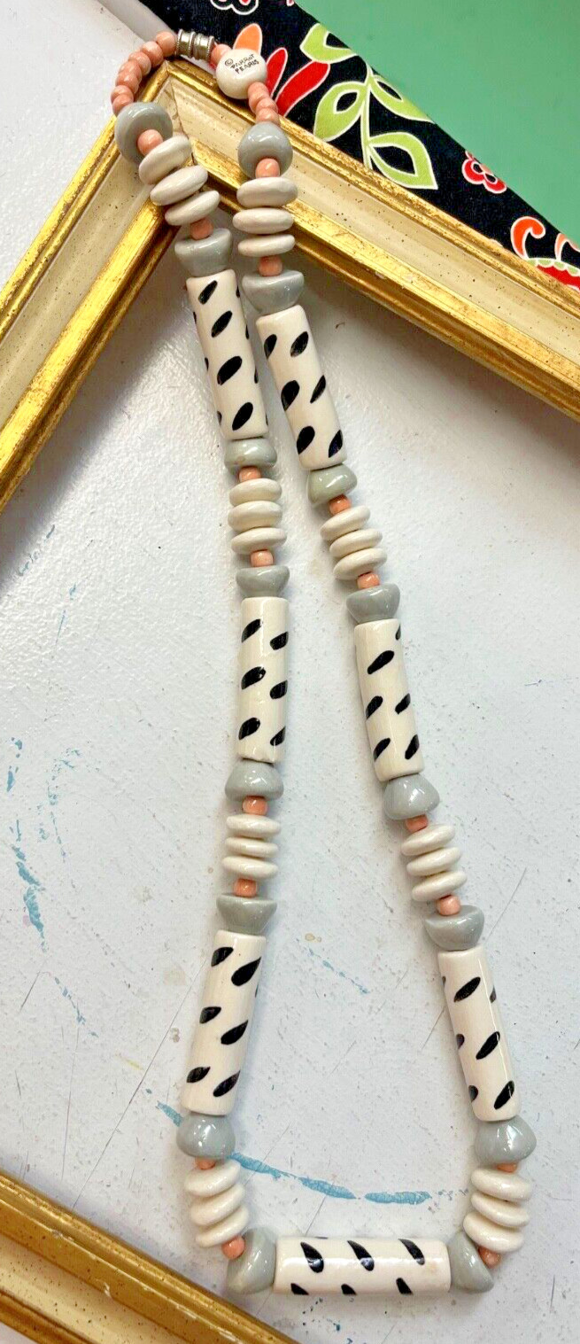 Candace Loheed Beaded Ruby Z Necklace - Parrot Pe… - image 1