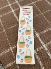 Mrs. Grossman's 3 Sheets Easter Basket with Eggs NOS Vintage 1990s Mini Bows