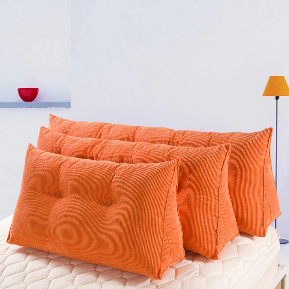 Solid Color Triangular Headboard Pillow, Reading Pillow Back Support Day  Bed Lumbar Cushion for Home Dorm Day Bed with Removable Cover (Color :  Orange, Size : Twin(39/100cm)) - Yahoo Shopping