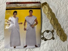 Adult Unisex Gods Goddesses Toga - One Size, w/ accessories, White