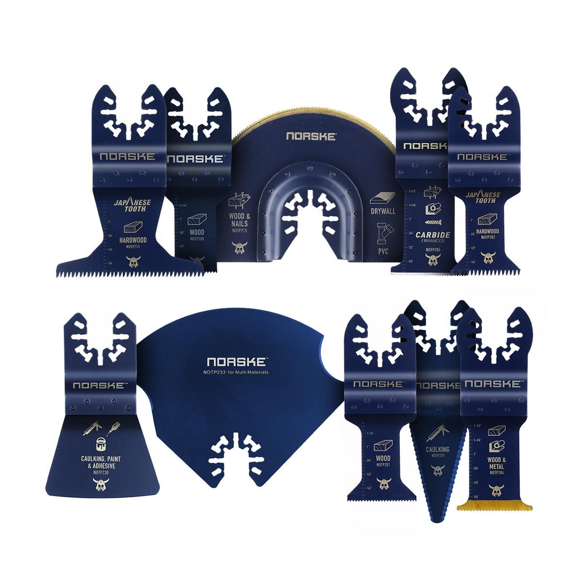 Tools NOTP268 10PCS Handyman Essentical Oscillating Tool Accessory Set