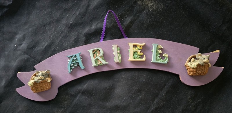 ARIEL HANGING NAME SIGN FOR WALL, DOOR OR ANY WALL. 