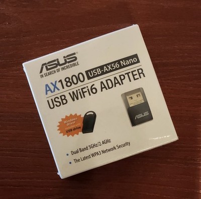 ASUS - USB-AX57 Nano AX1800 Dual-Band Wi-Fi 6 USB Network Adapter - Black