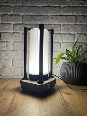 Loft Industrial Desk Lamp Modern Table Lighting Handmade Concrete Metal Plastic