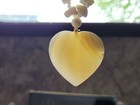 Rare- CAROL DAUPLAISE Polished MOP Bead & Chip Large Heart Pendant — photo 2