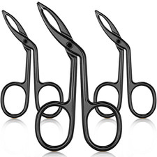 3 Pcs Eyebrow Scissor Tweezers with Handle Flat Straight Tip Facial Hair Eyebrow