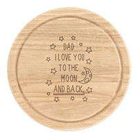 Dad I Love You To The Moon Und RüCken Rund Zerkleinern KäSebrett Vatertag